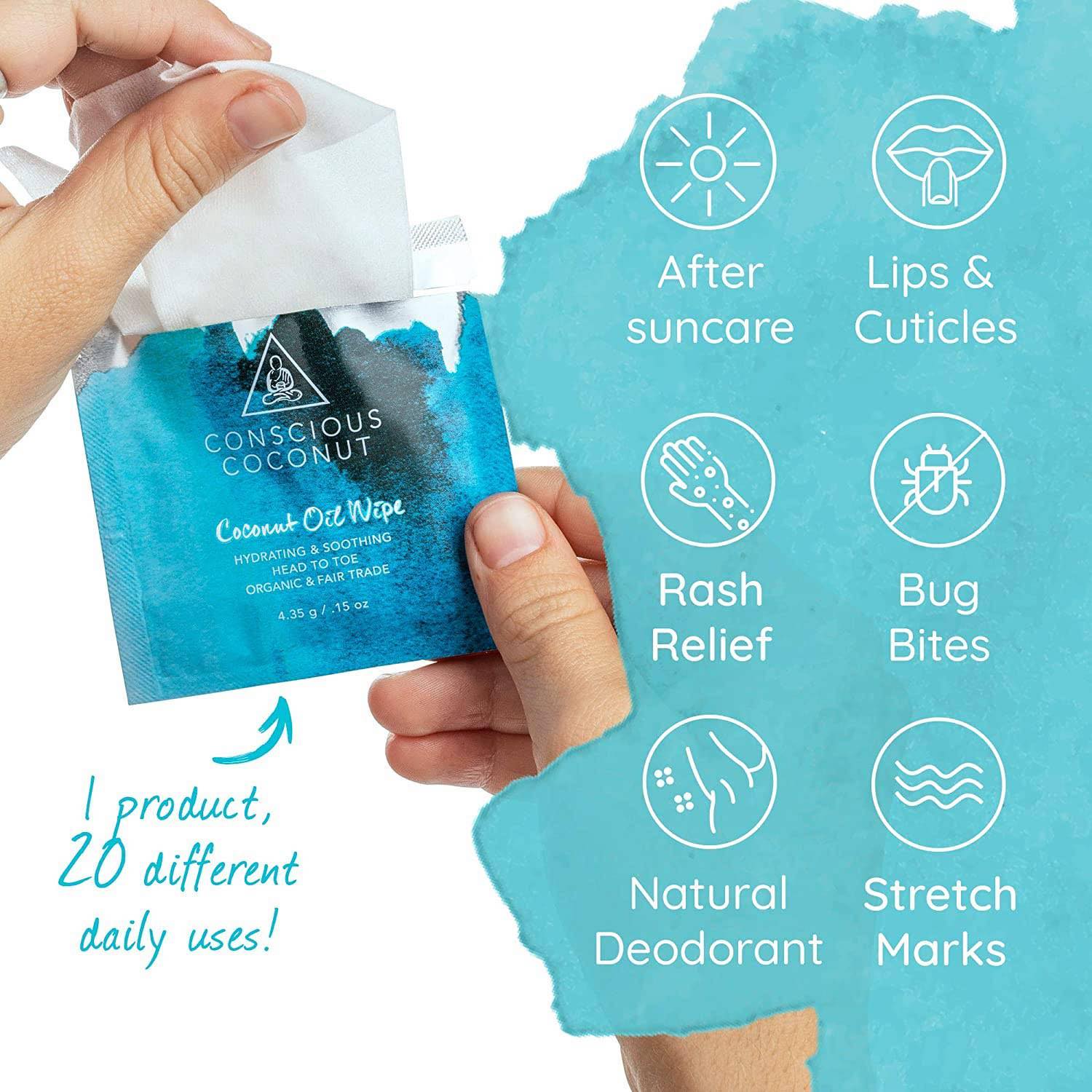 Travel Coconut Oil Wipes