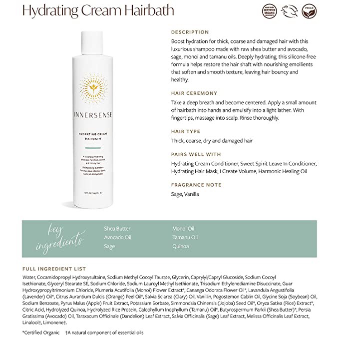 Innersense Organic Beauty - Natural Hydrating Hairbath Shampoo and Conditioner | Non-Toxic, Cruelty-Free, Clean Haircare