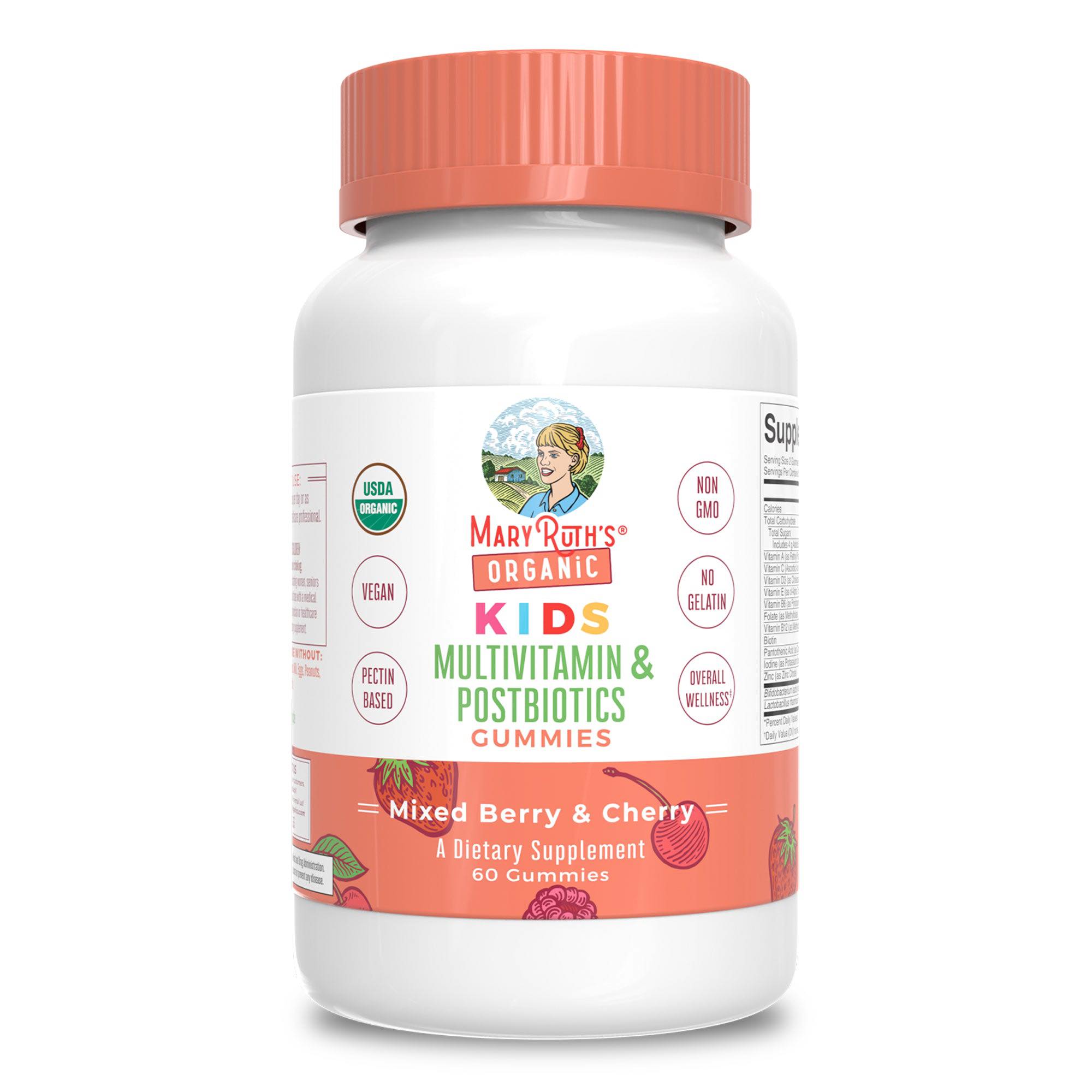 Organic Kids Multivitamin + Postbiotic Gummie