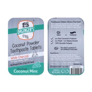 Dr Ginger's Toothpaste Tablets with White Charcoal