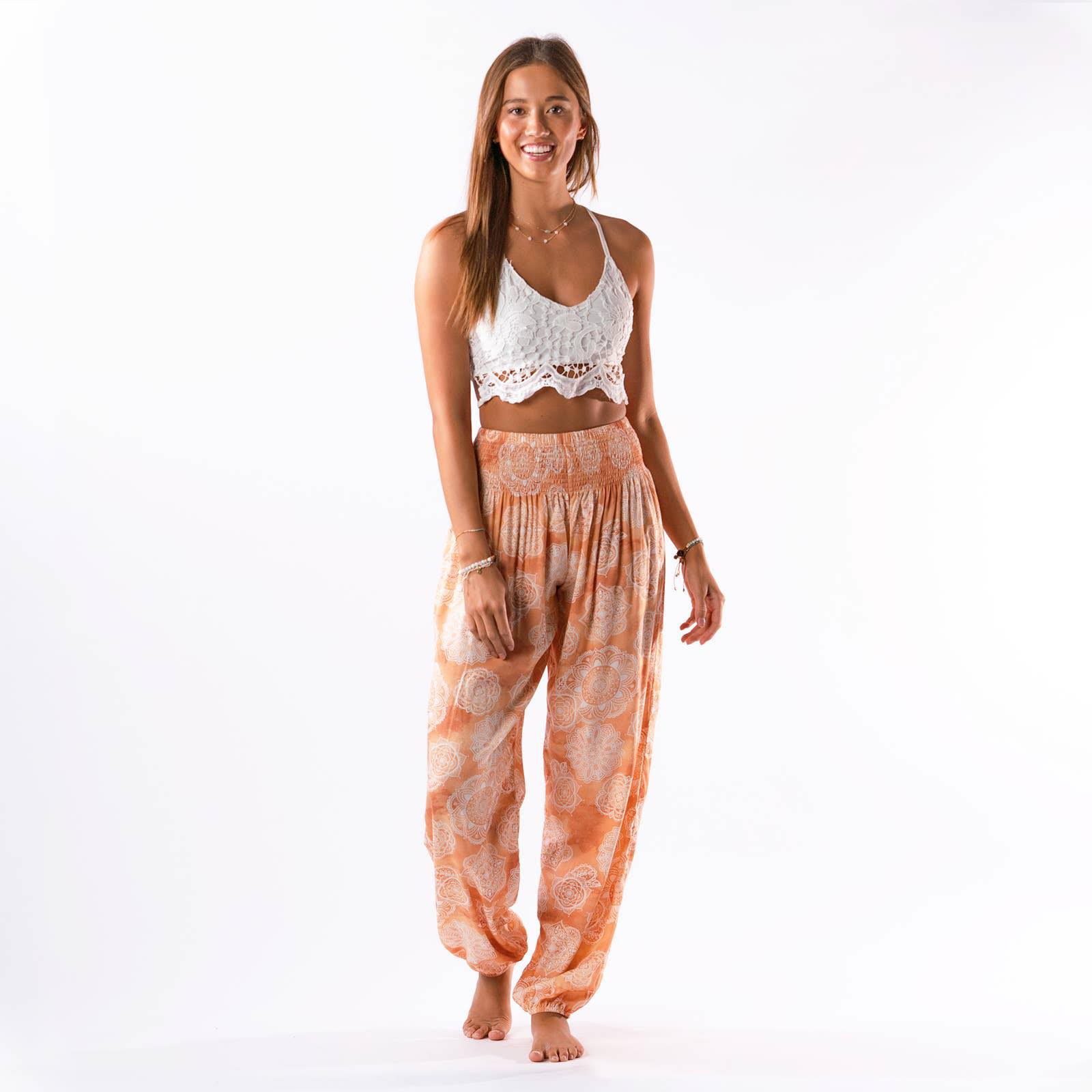Sunset Orange Harem Pants