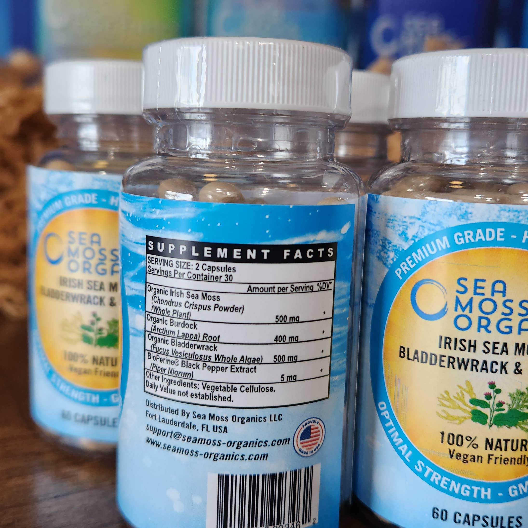 Sea Moss| Bladderwrack | Burdock Root 60 Capsules - Image 2