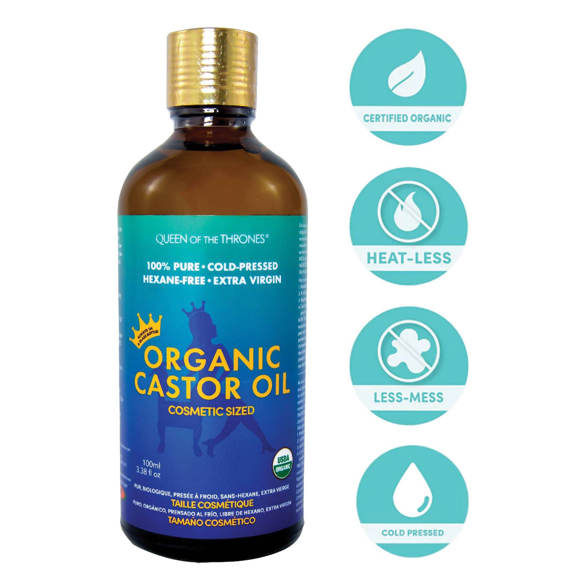 Organic Castor Oil 3.38oz