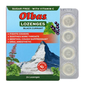 Olbas Lozenges, Black Currant - Sugar Free - with Vitamin C