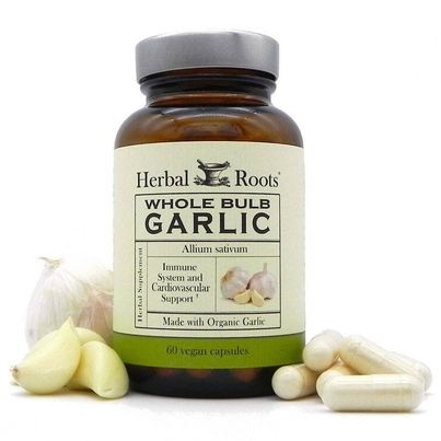 Herbal Roots Organic Whole Bulb Garlic Capsules
