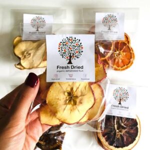Organic dehydrated fruit