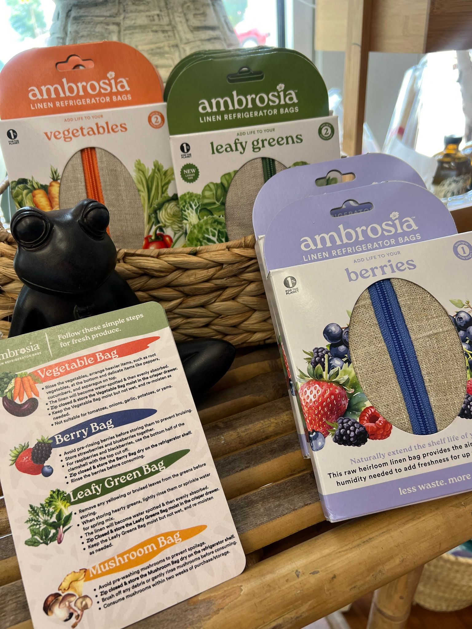 Ambrosia Linen Refrigerator Bag For Vegetables - Image 2