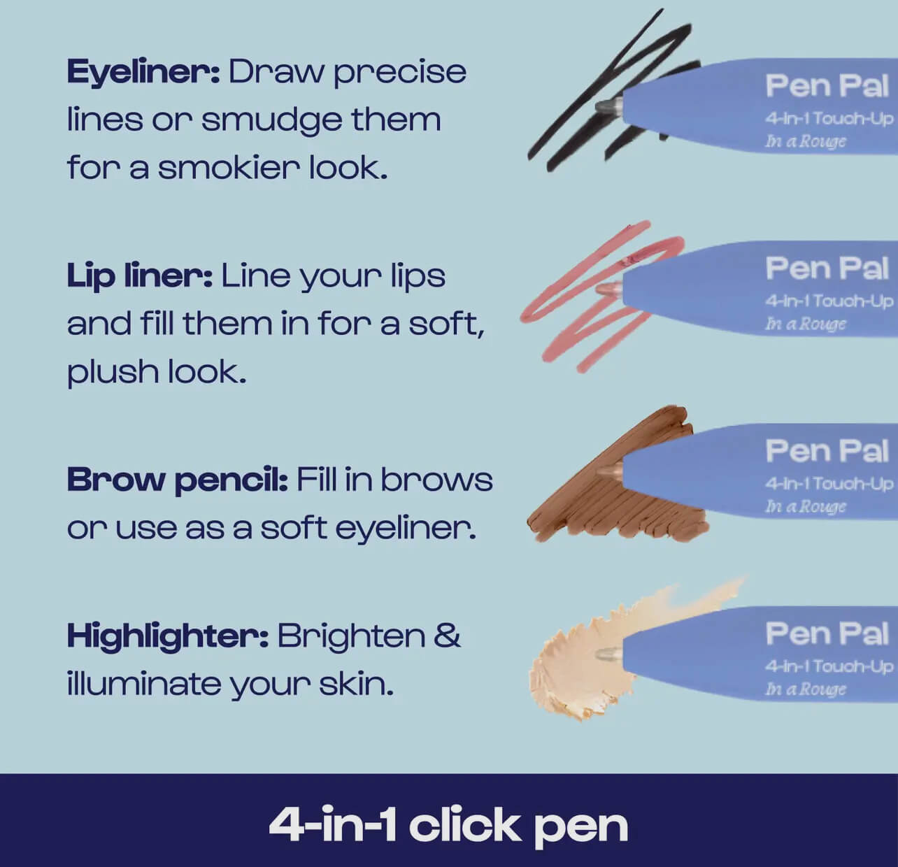 Alleyoop Pen Pal 4-in-1 Makeup Touch Up Pen - Image 2