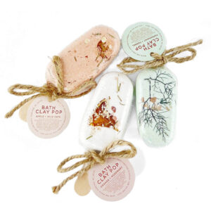 Botanical Bath Clay Pops with Dried Fruit and Epsom Salt