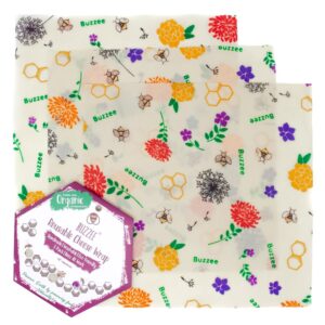 Buzzee Reusable Beeswax Food Wraps