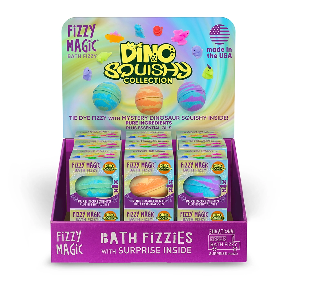 Bath Bombs, Tie Dye Mystery Dinosaur Squishy Inside