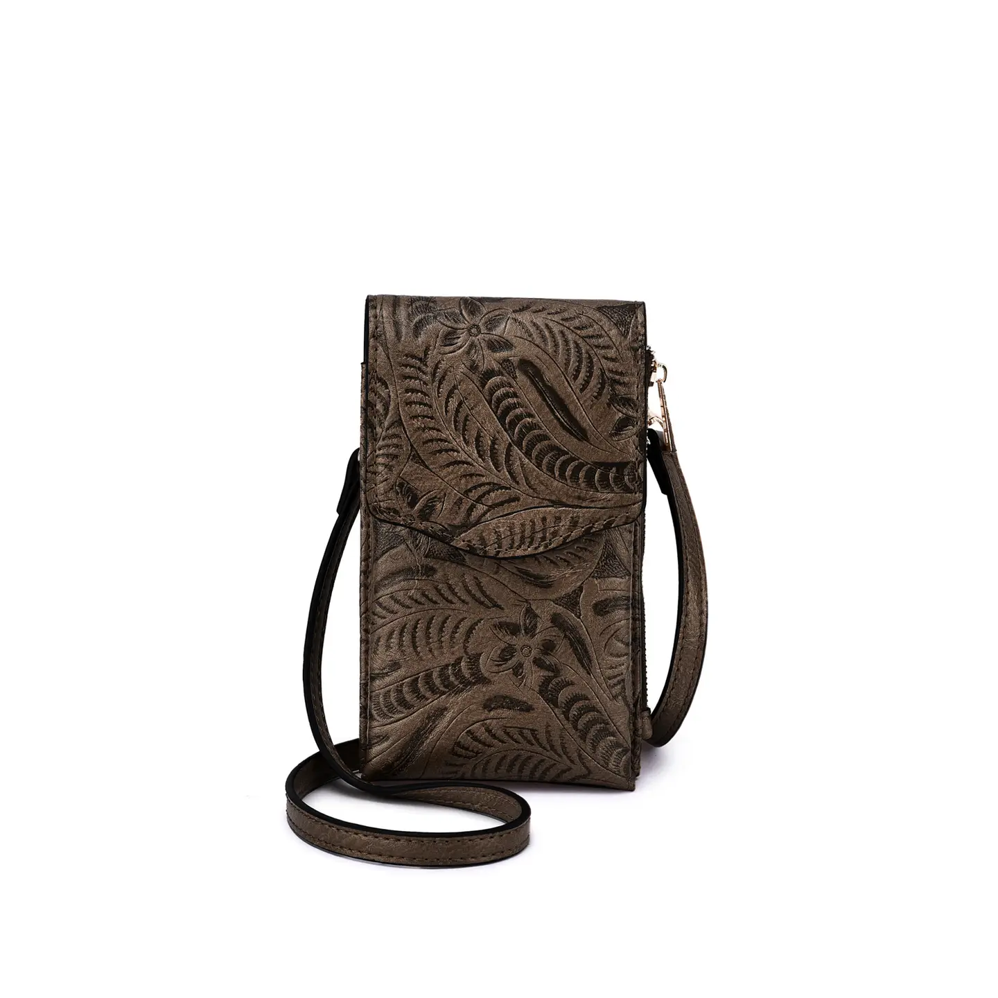 Vegan Leather Cellphone Holder with Coin Pouch - Image 5