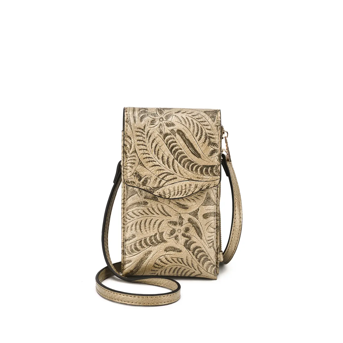 Vegan Leather Cellphone Holder with Coin Pouch - Image 4