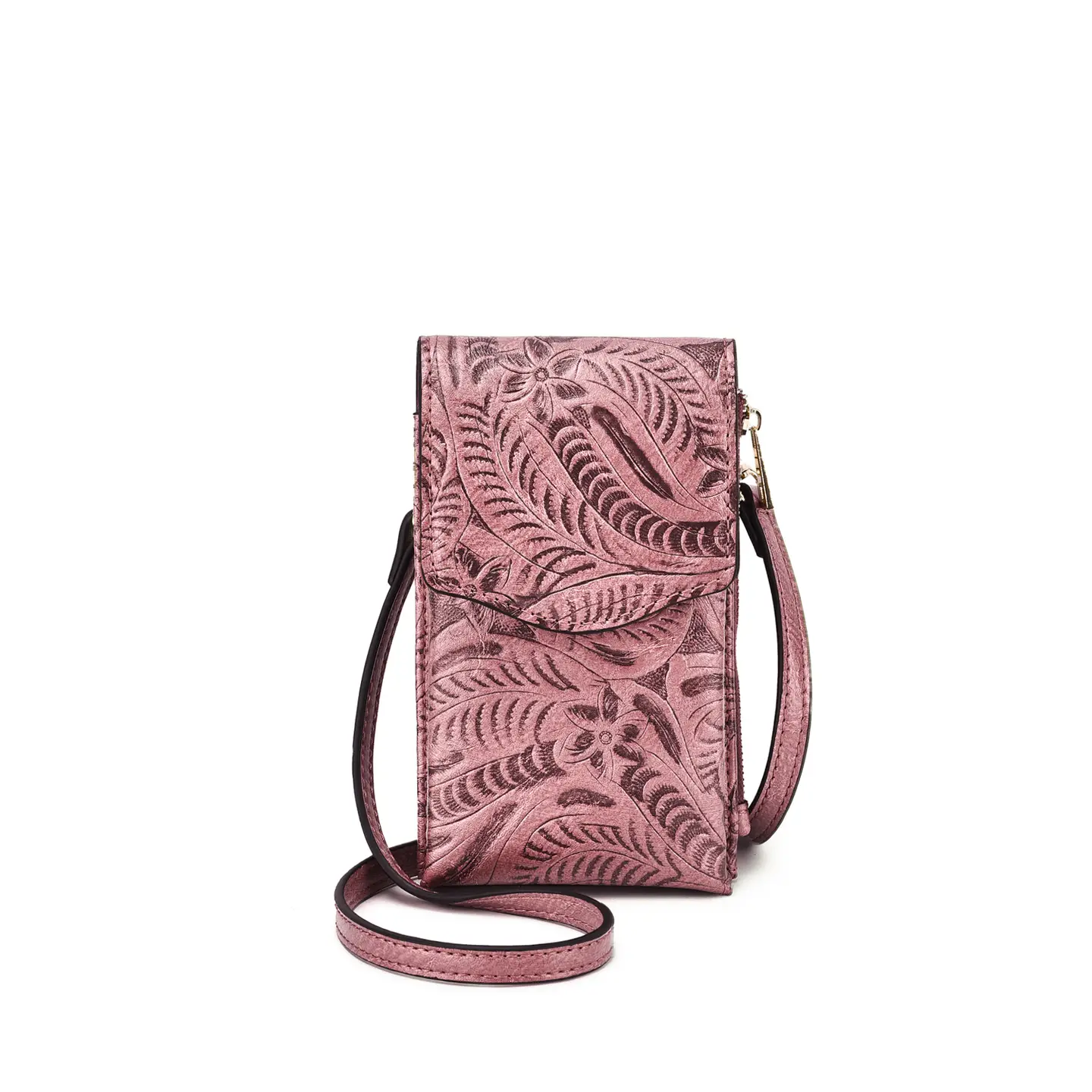 Vegan Leather Cellphone Holder with Coin Pouch - Image 2