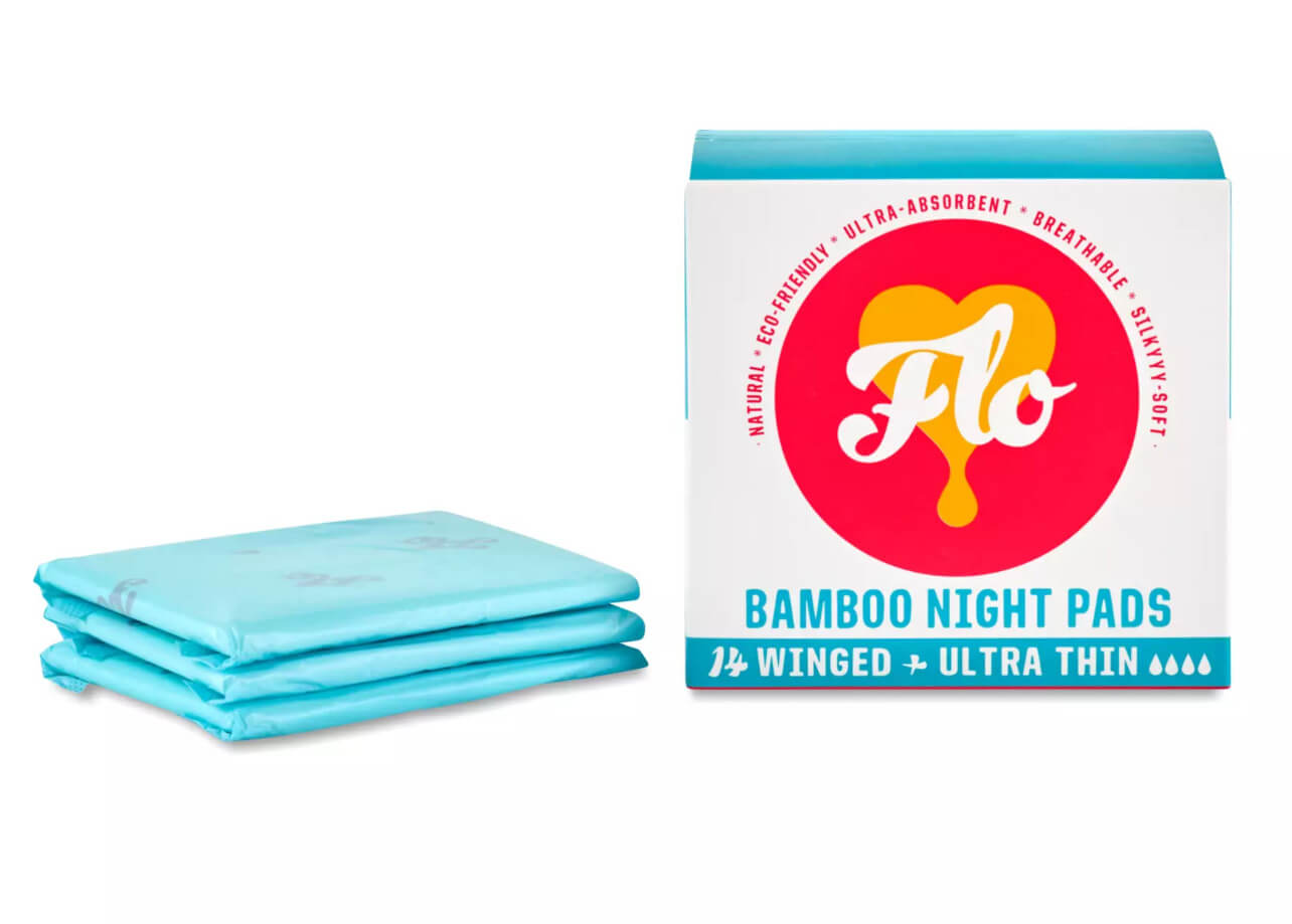 Here We Flo, Bamboo Night Pads, Ultra Thin
