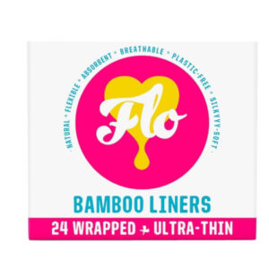 Flo Here We Flo Organic Bamboo Leakproof and Highly Absorbent Slim Panty Liners - 24ct
