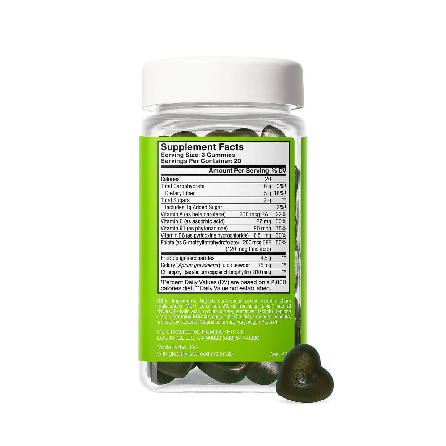 HUM Celery Juice Fiber Gummies For Added Fiber & Detox - Image 2