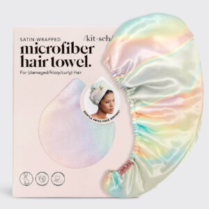 Kitsch Satin-Wrapped Hair Towel - Aura