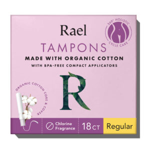 Rael Organic Cotton Tampons with Long Applicators
