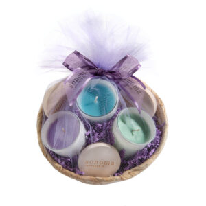 Sonoma lavender Candle - Votive Trio Gift Basket