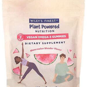 Wiley's Finest Vegan Omega-3 Gummies - Watermelon Flavor, 60 Gummies