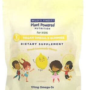 Wiley's Finest Vegan Omega-3 Gummies - Lemonade Flavor, 60 Gummies