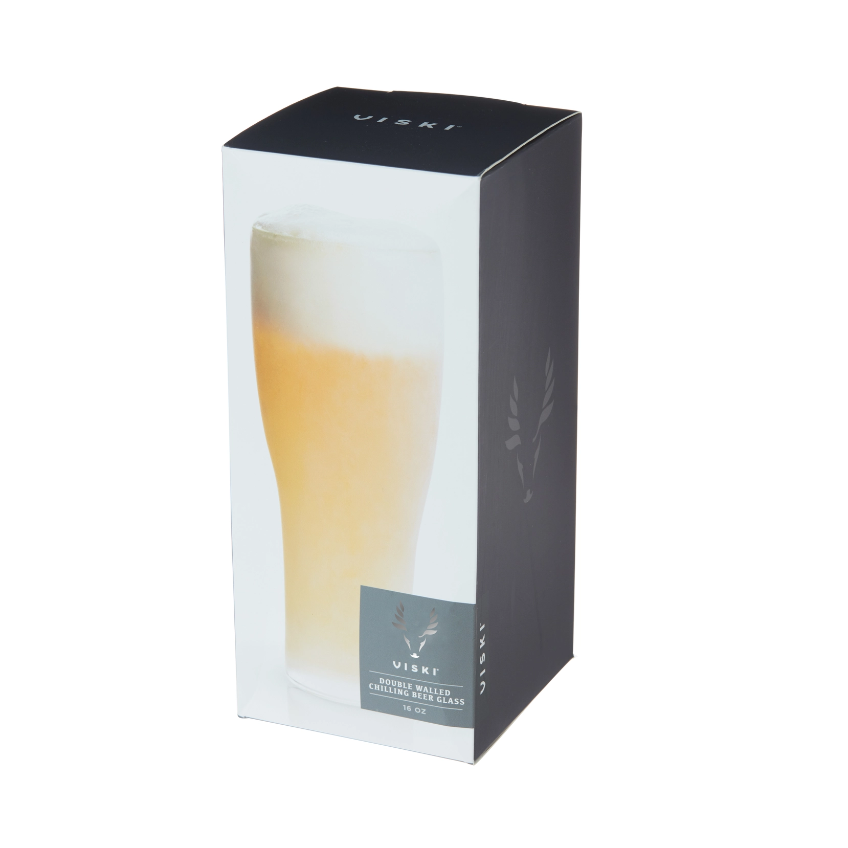 Glacier Double Walled Chilling Beer Glass w/ Cooling Gel - Image 2
