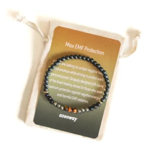 Max Emf Protection Charged Healing Crystal Bracelet - Natural 4mm Semi-Precious Gemstones with Hypoallergenic 14k Gold Filled Beads