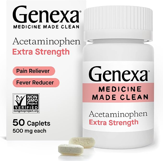 Genexa Acetaminophen 500mg Extra Strength Pain Reliever & Fever Reducer