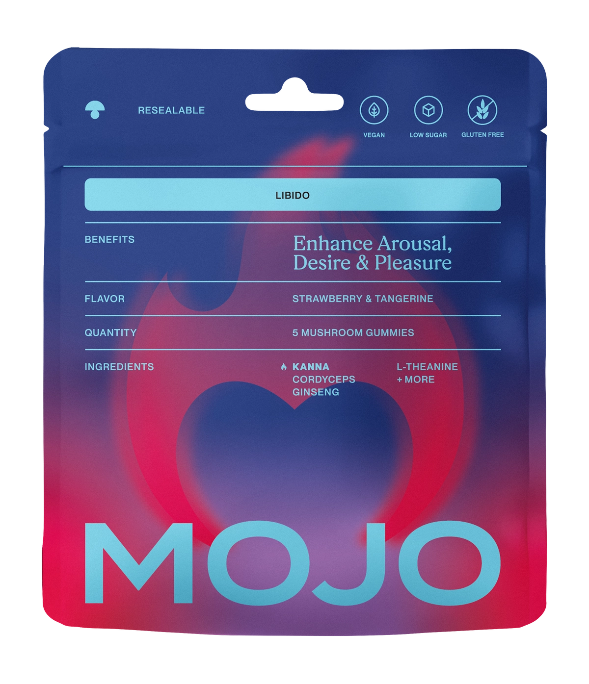 Mojo Libido Gummies, Strawberry Tangerine