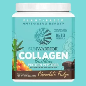 Sunwarrior Chocolate Fudge Collagen Drink Powder - Vegan, Plant-Based