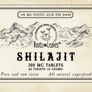 Roots & Leaves Pure Shilajit Tablets 60ct. - 60 Doses