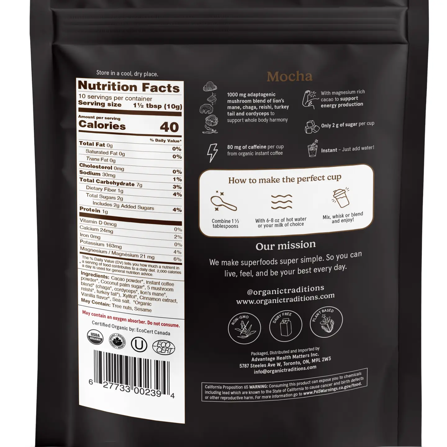 Mocha - Instant Mushroom Coffee - Image 2