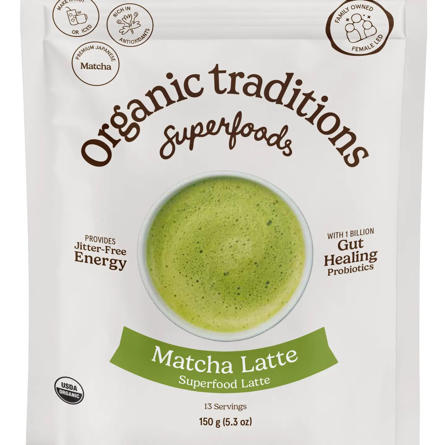 Matcha Latte with Probiotics